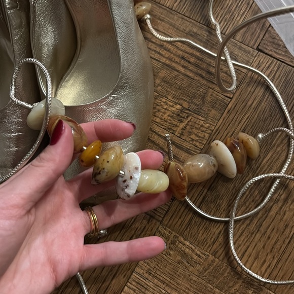 GOLD Ulla Johnson beaded ballet heels - Picture 9 of 11